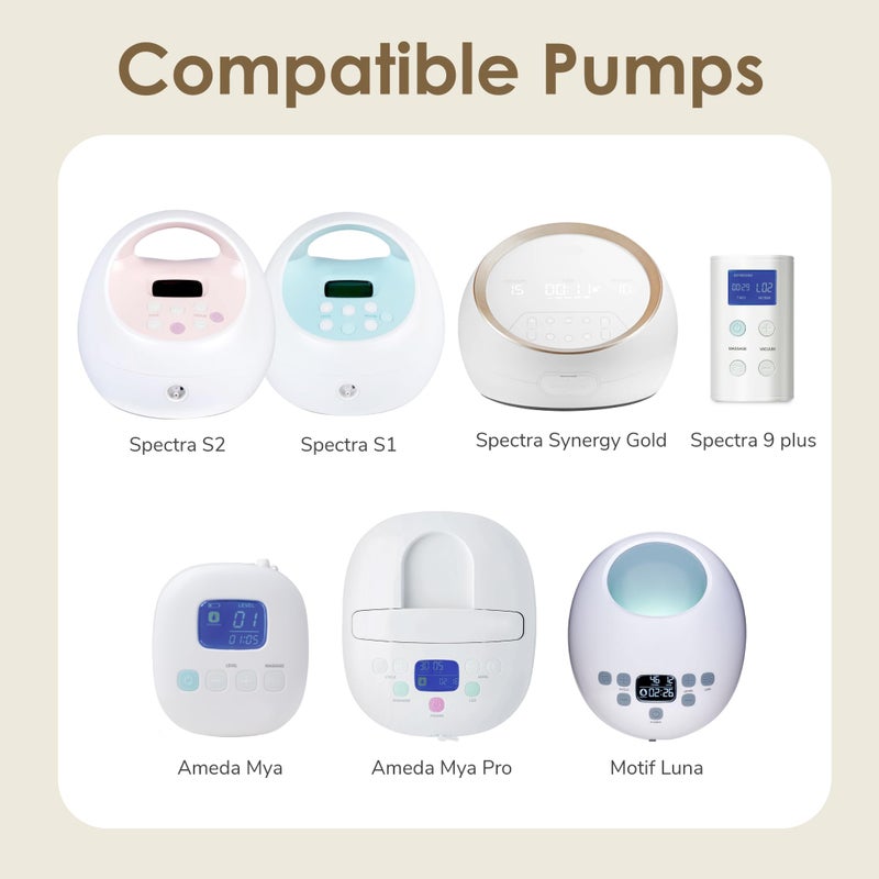 Maymom Wide Neck Pump Part Compatible with Spectra S1/S2 Pumps; Incl Wide Mouth Flange; Not Original; Replaces Spectra Shield (19 mm Two Flanges) - Image 3