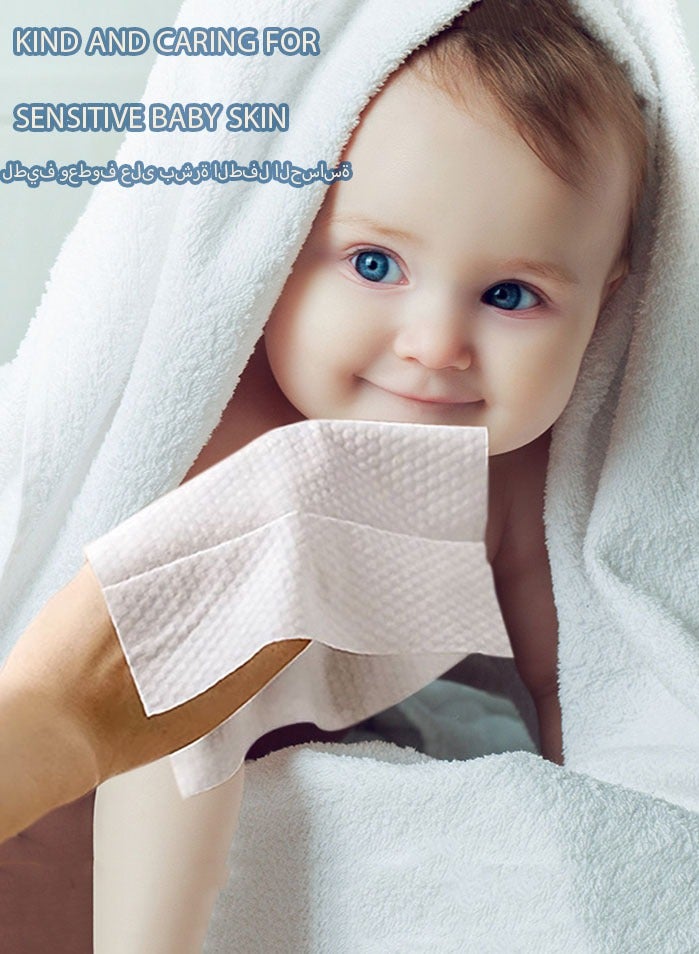 مس تيارا مناديل مبللة للأطفال، 99.9% ماء نقي وخلاصة الصبار، 480 منديل مبلل، 6 عبوات، قابلة للتحلل بنسبة 100%، مضادة للحساسية، مناديل مبللة مائية لحماية البشرة الحساسة - Image 4