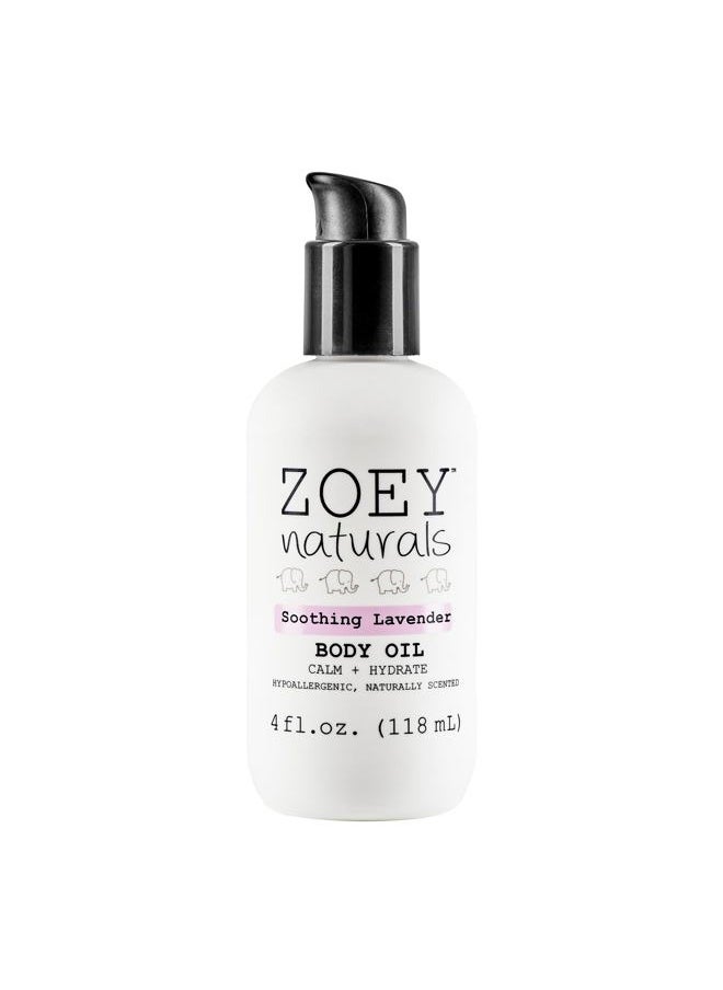 Absolutely Natural - Zoey Naturals - Soothing Lavender Body Oil for Kids and Babies, Calming, Moisturizing, Hydrating, Made in USA - Image 1