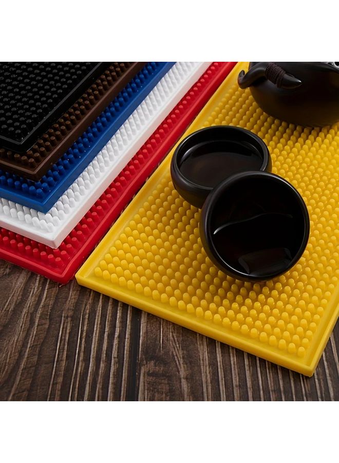 Premium Silicone Non Slip Absorbent Bar Mat Drying Pad Blue Easy Clean - Image 2