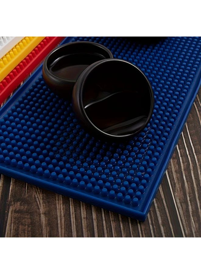Premium Silicone Non Slip Absorbent Bar Mat Drying Pad Blue Easy Clean - Image 5