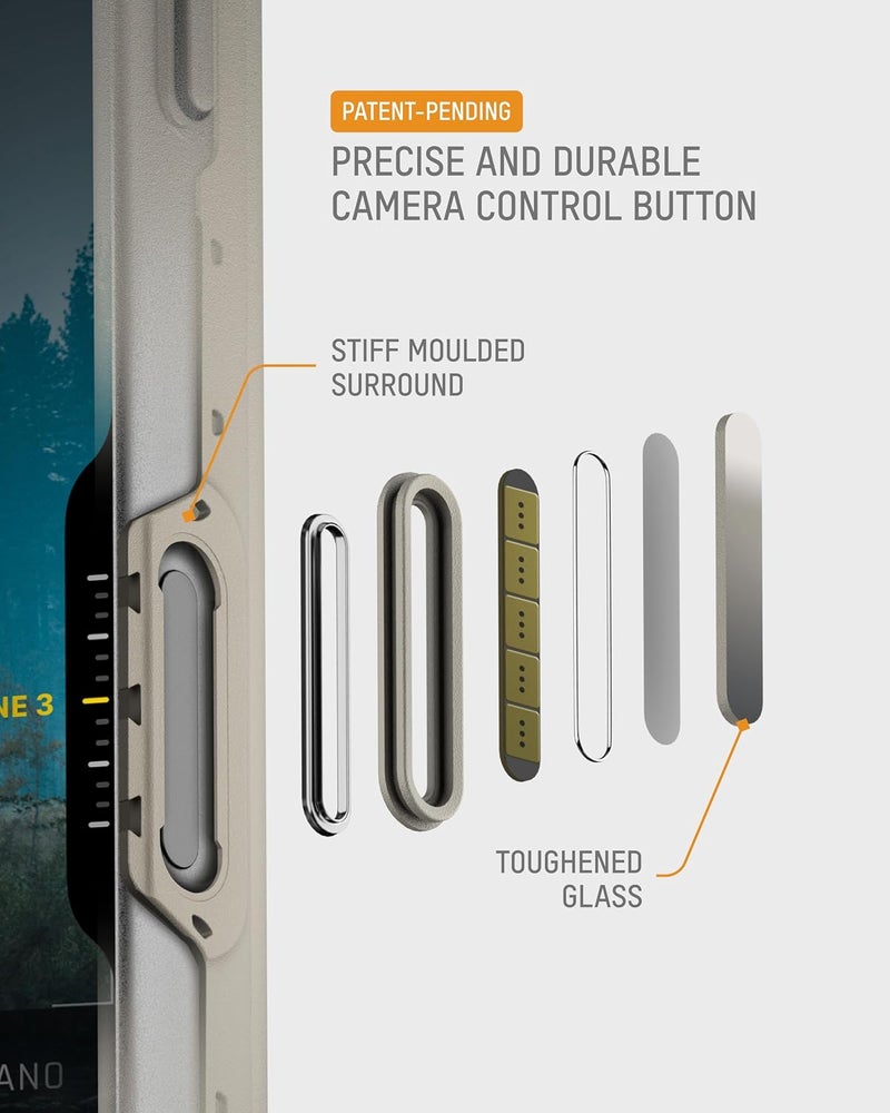 Mous Limitless Case for iPhone 17 Pro 6.3 Inches, Compatible with MagSafe (Camera Control Cover), Protective Magnetic Case, Shockproof, Full Camera Protection, Scratch-Resistant Back, Stone - Image 5