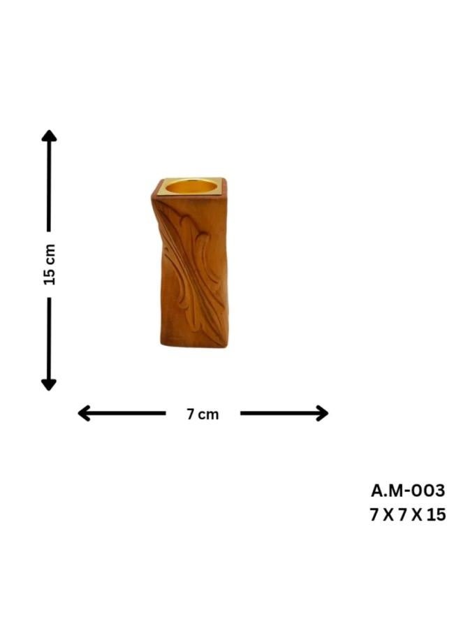 مبخرة الريشة روز (  نحت يدوي من خشب الطبيعي) - Image 4