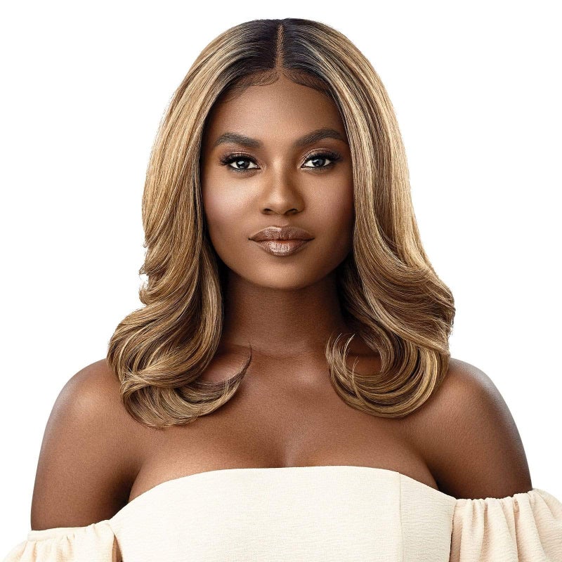 Outre Melted Hairline Lace Front Wig HD Transparent Lace Frontal Effect Hairline Redesigned Comfortfit Ear Contour JENNI DR4SDBL
