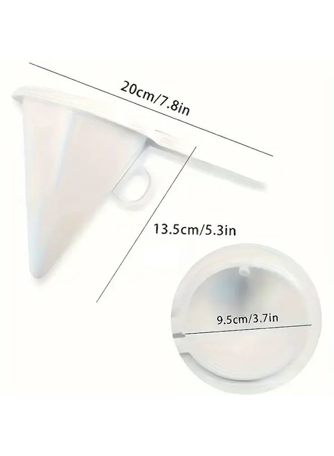 White Manual Cake Batter Funnel Set Easy Pouring Food Safe Durable Plastic Baking Essential - Image 2