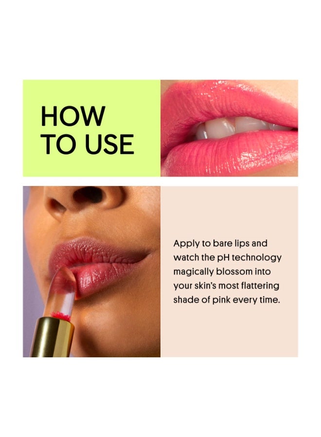 Winky Lux Flower Balm, pH Lip Balm, Color Changing Lipstick and Tinted Lip Balm, Vegan & Cruelty Free, Hydrate & Plump, Sheer Pink Lipstick, Pink Flower with Vanilla Scent - Image 2
