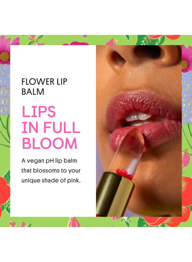 Winky Lux Flower Balm, pH Lip Balm, Color Changing Lipstick and Tinted Lip Balm, Vegan & Cruelty Free, Hydrate & Plump, Sheer Pink Lipstick, Pink Flower with Vanilla Scent - Image 3