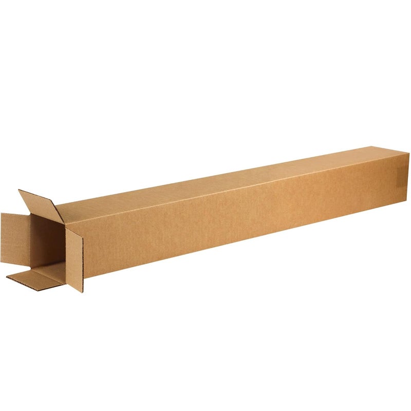 BOX USA Shipping Boxes 4"L x 4"W x 38"H, 25-Pack Tall Corrugated Boxes for Shipping, Packaging, Moving, Storage Box for Home or Business, Strong Wholesale Bulk Boxes - Image 1