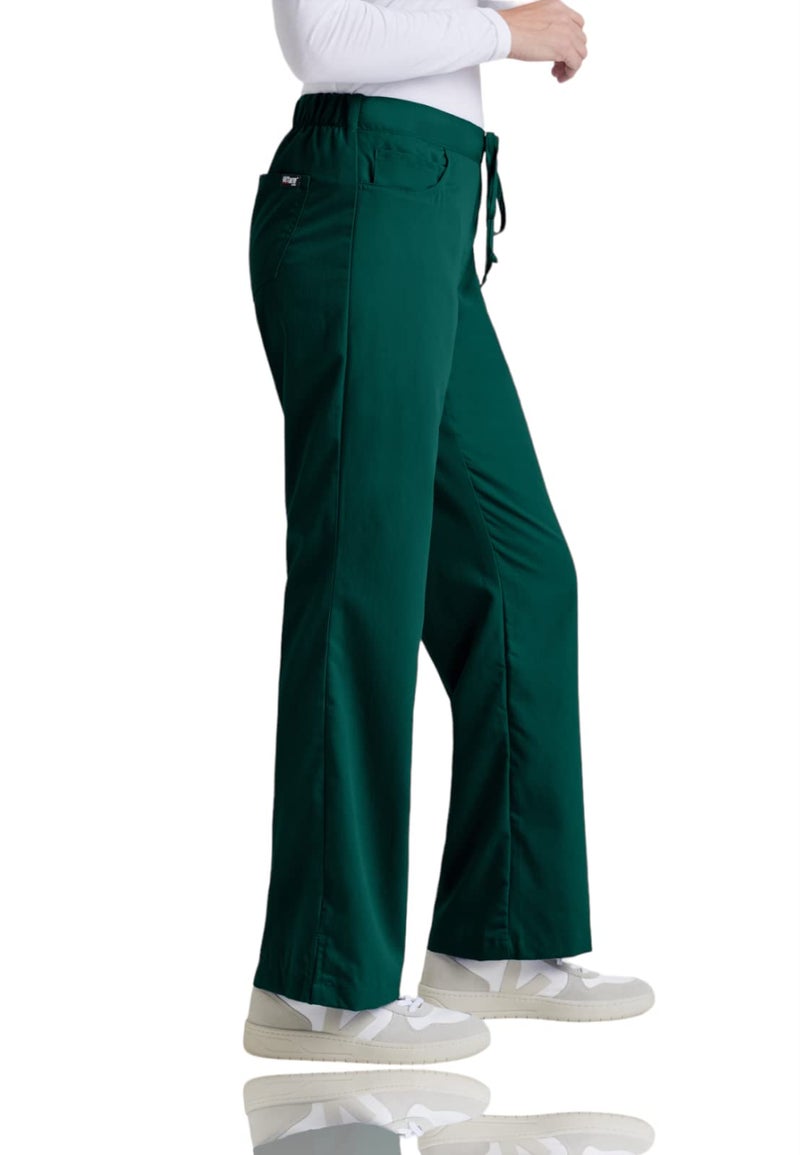 Barco Grey’s Anatomy by BARCO Classic Riley Scrub Pant for Women – Hunter Green, 5-Pocket Mid-Rise Flared Leg Bottoms with Natural Stretch, Soil Release Fabric, and Super-Soft Finish – XL, Regular Fit - Image 3