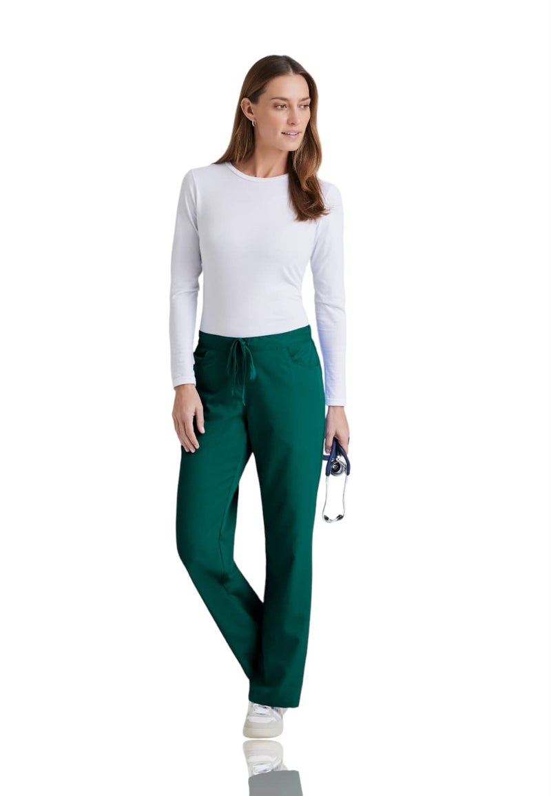 Barco Grey’s Anatomy by BARCO Classic Riley Scrub Pant for Women – Hunter Green, 5-Pocket Mid-Rise Flared Leg Bottoms with Natural Stretch, Soil Release Fabric, and Super-Soft Finish – XL, Regular Fit - Image 4