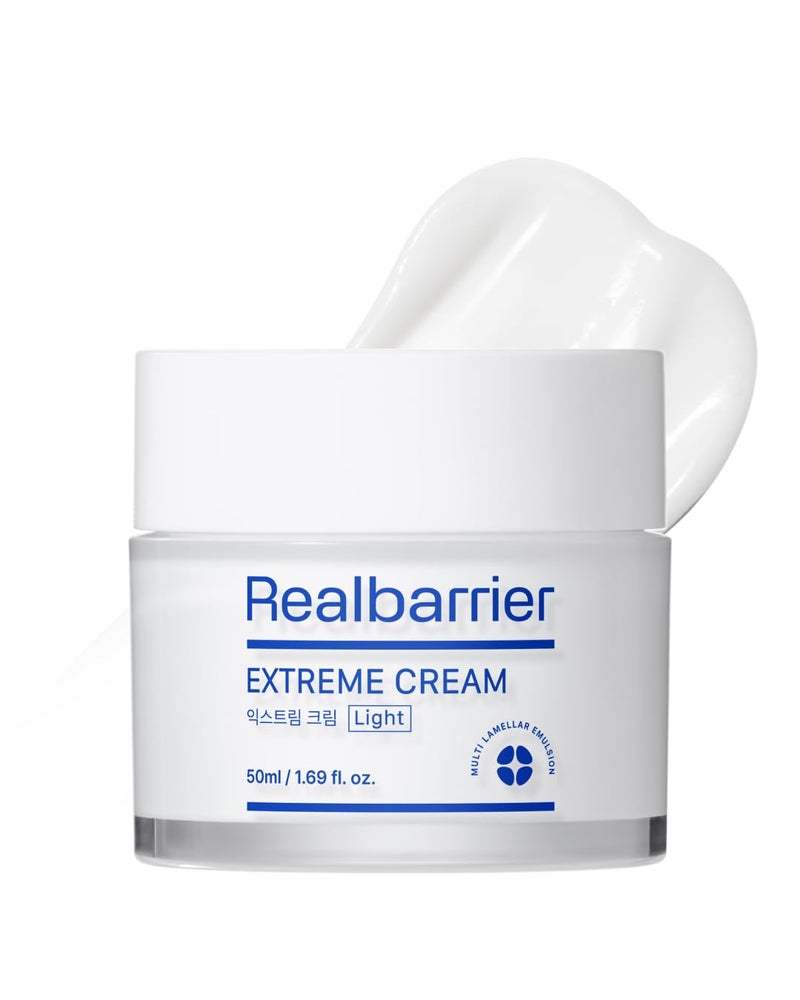 Real Barrier Extreme Cream Light 169 Fl Oz Lightweight Daily Soft Cream Facial Moisturizing Soothing Cream with Hyaluronic Acid Ceramides for Sensitive Skin Strengthen Skin Barrier Korean Skincare