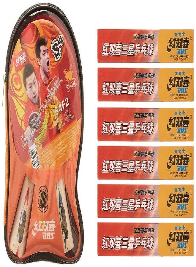DHS TT BAT S-S4F2 DHS with TT Ball DHS 40MM 3 Star Orange (36 Pcs Box) (Black/Blue) TT NET409 - Image 3