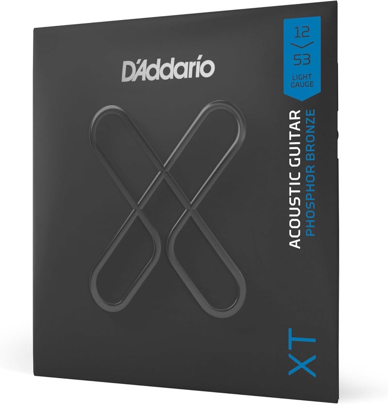D'Addario أوتار جيتار أكوستيك مغلفة من د'أداريو XT فوسفور برونز - قياس خفيف 12-53 - Image 1