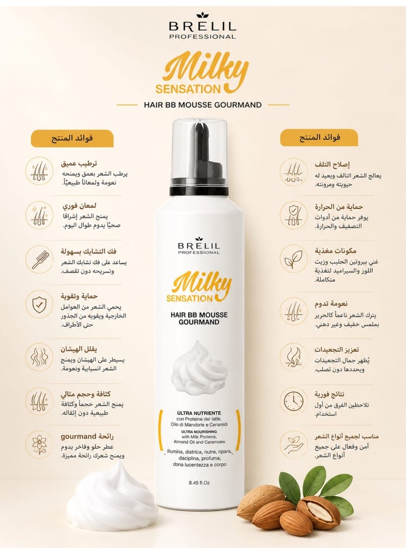 BRELIL Milk Protein Foam and Sweet Almond Oil  Restorative and Moisturizing - Image 1