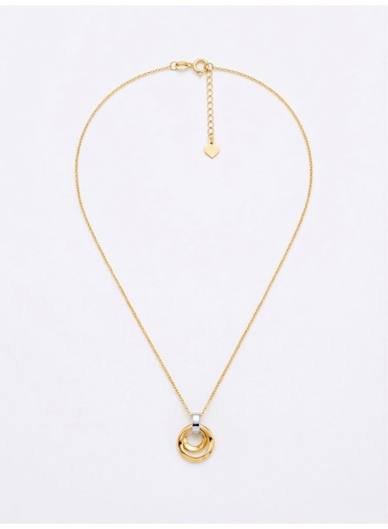 The Intermix Gems Gold Interlocking Circle Pendant Necklace - Image 1