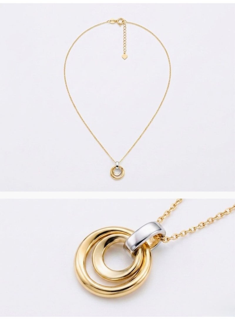 The Intermix Gems Gold Interlocking Circle Pendant Necklace - Image 2