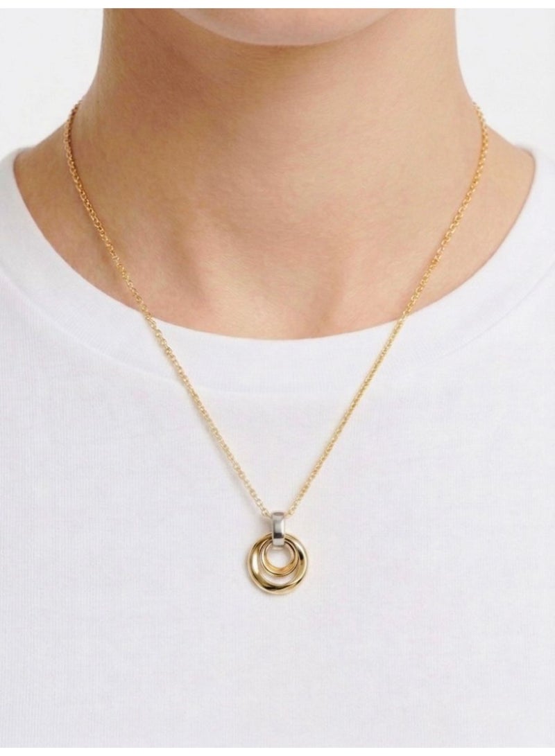 The Intermix Gems Gold Interlocking Circle Pendant Necklace - Image 3