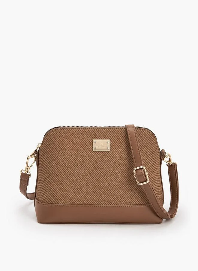 Flora Bella By Shoexpress Flora Bella Textured Crossbody Bag with Detachable Shoulder Strap