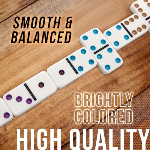 Front Porch Classics | Mexican Train Domino Set in Wooden Collector Box from Front Porch Classics for 2 to 8 Players Ages 8 and Up - Image 2