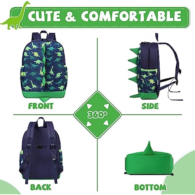 rayihni Toddler Kids BackpackCute Lightweight Schoolbag for Little Children Preschool Boys Girls Bookbag with Chest Strap 3D Shape - Image 4