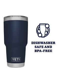 YETI YETI Rambler 30 oz Stainless Steel Vacuum Insulated Tumbler w/MagSlider Lid, Navy  - Image 4