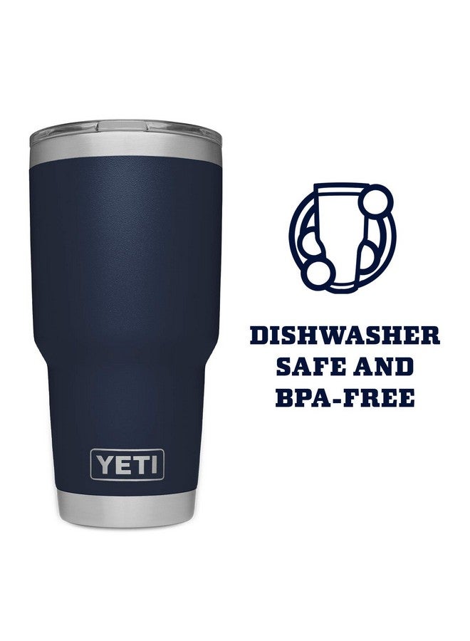 يتي كوب YETI Rambler سعة 30 أونصة معزول بتفريغ الهواء من الفولاذ المقاوم للصدأ مع غطاء MagSlider، أزرق داكن - Image 4