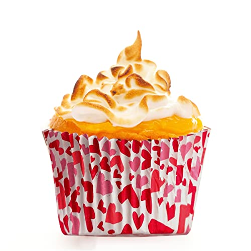 BinaryABC Red Heart Cupcake Liners Baking Cups,Valentine's Day Cake Decorations Party Supplies,100Pcs - Image 3