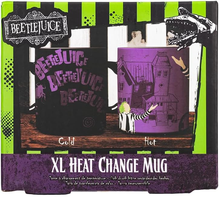 Paladone كوب بالادون بيتيليوجس XL الذي يتغير لونه مع الحرارة - هدية مرخصة رسمياً لمحبي أفلام الرعب الكلاسيكية - أدوات شرب خزفية لعشاق أفلام الثمانينات - كوب بسعة 550 مل 18 أونصة سائلة - Image 4