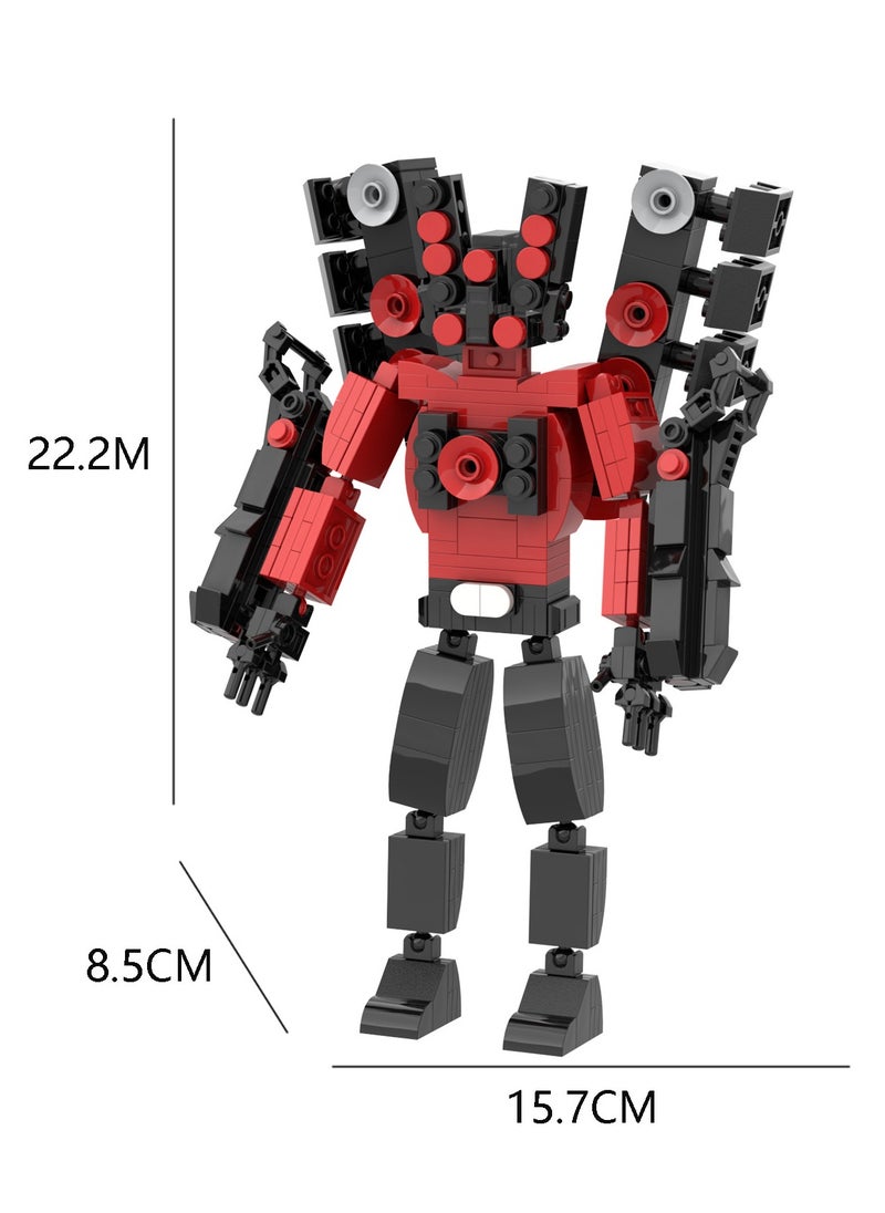 Lowyam - Skibidi Toilet Building Blocks,Upgraded Titan Cameraman vs Titan Speaker Man Building Blocks Toys, Skibidi Toilet Series Figure Model Reproducible Assembly Skibidi Toilet Building Block - Image 1
