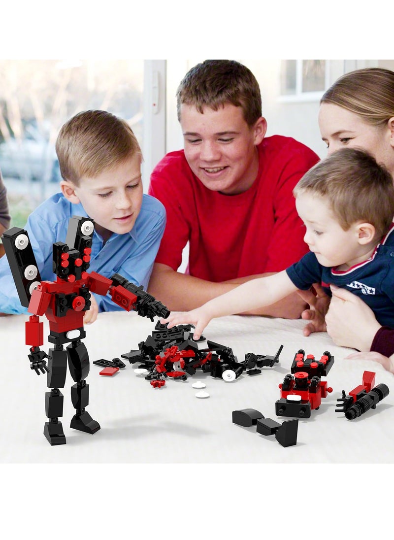 Lowyam - Skibidi Toilet Building Blocks,Upgraded Titan Cameraman vs Titan Speaker Man Building Blocks Toys, Skibidi Toilet Series Figure Model Reproducible Assembly Skibidi Toilet Building Block - Image 1