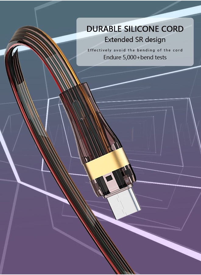 Yesido 100W Data Cables Fast Charging Wire USB to USB C Cable, 5A Transparent Soft Silicone Type-C Super Fast Charging.  - Image 4