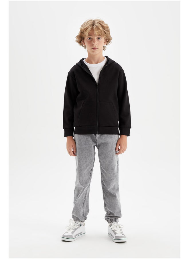 DeFacto Boy Knitted Regular Fit Hooded Long Sleeve Cardigan  - Image 3