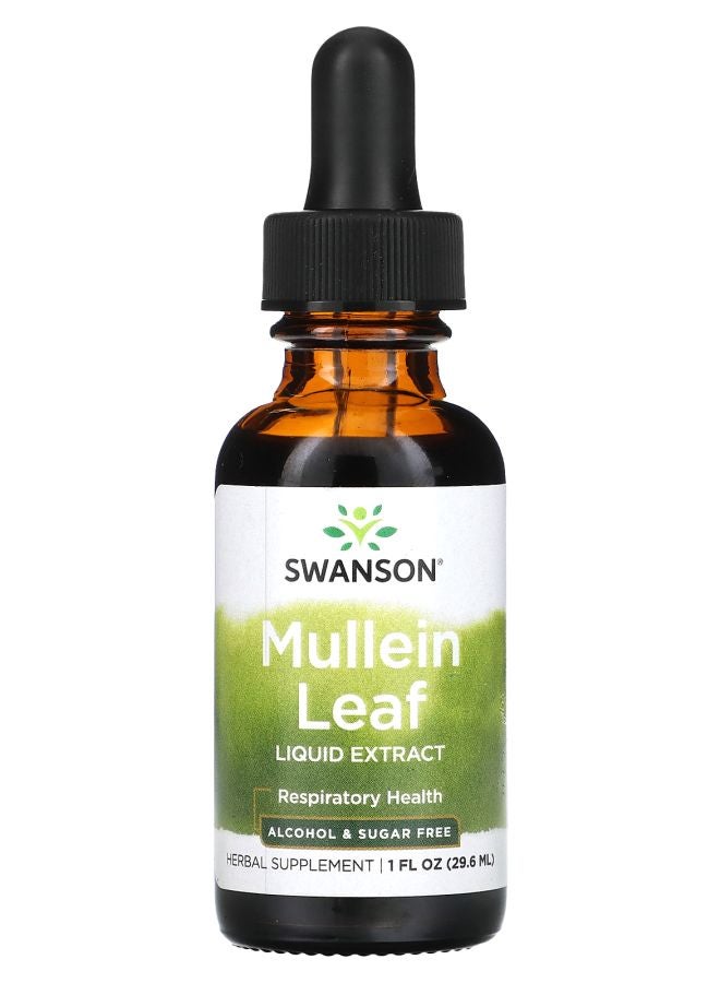 SWANSON Mullein Leaf Liquid Extract Alcohol & Sugar Free 1 fl oz (29.6 ml) 