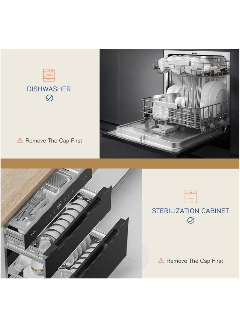 Bluejw زجاجة عصير زجاجية فارغة مع غطاء مكونة من 12 قطعة - Image 4