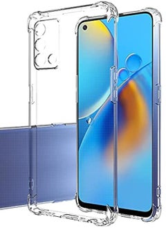 Generic Case for Reno 6 Lite/Oppo A74 4G / Oppo F19 4G / Oppo A95 4G Clear TPU Four Corners Protective Cover Transparent Soft funda  - Image 1