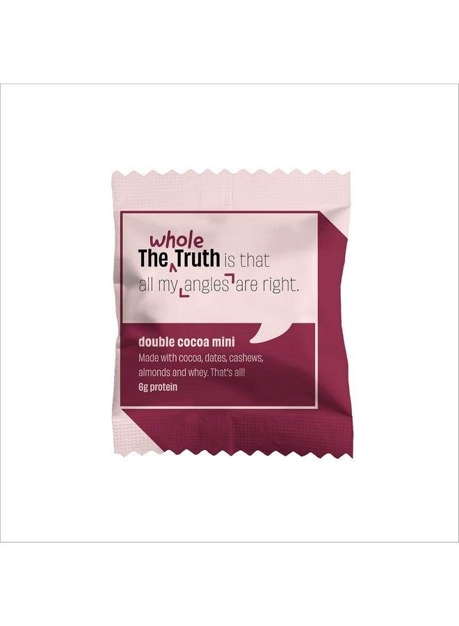 The Whole Truth الحقيقة الكاملة - بار بروتين مصغر - كاكاو مزدوج - عبوة من 8 - 8 × 27 جرام - بدون سكر مضاف - طبيعي بالكامل - Image 2