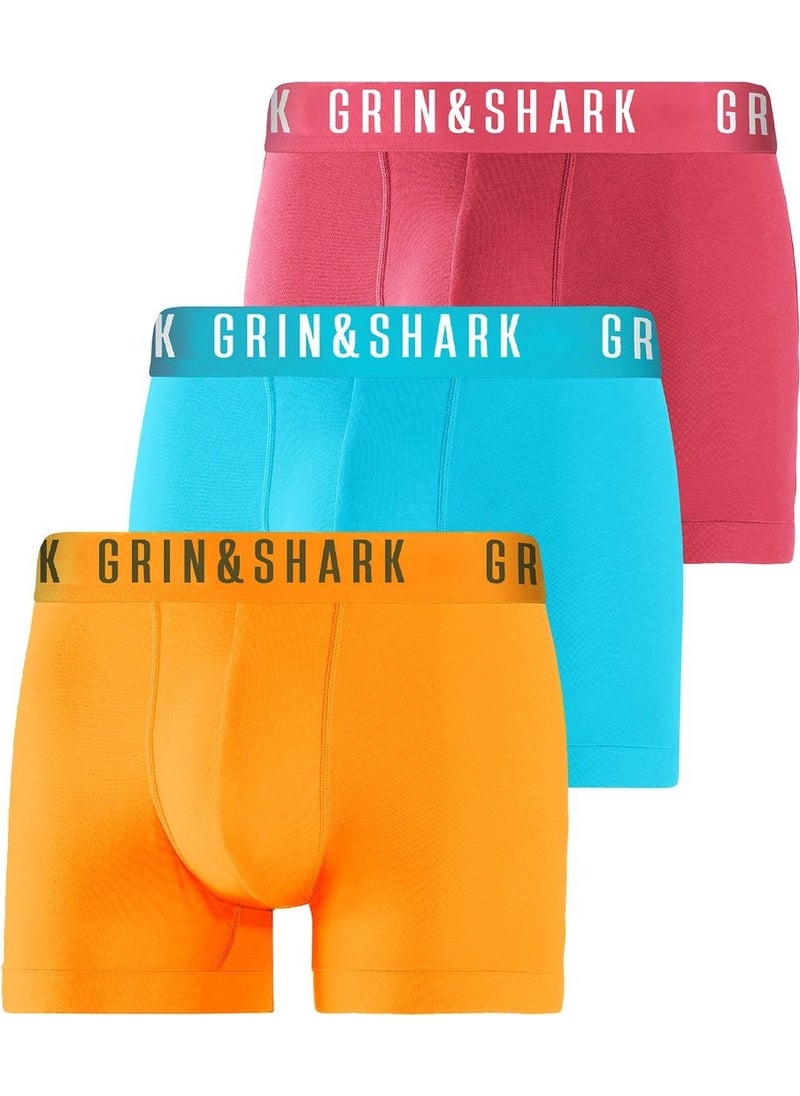 Grin Shark - Lycra 3-Pack Premium Men's Boxer Tailored Collection - Image 1