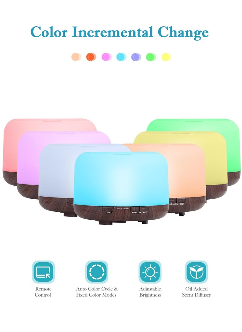 Arabest - Essential Oil Diffusers, 500ml Diffusers for Essential Oils Large Room,Home, Aromatherapy Oil Diffuser with Cool Mist - Image 1