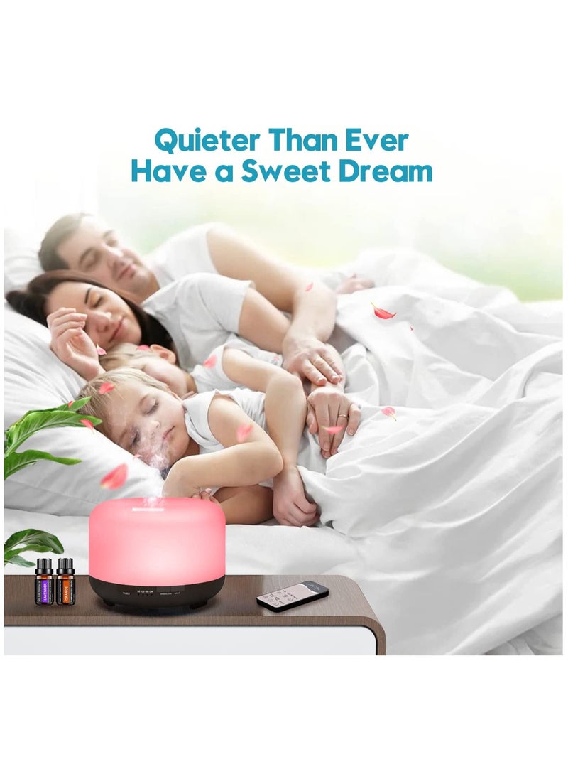 Arabest - Essential Oil Diffusers, 500ml Diffusers for Essential Oils Large Room,Home, Aromatherapy Oil Diffuser with Cool Mist - Image 1
