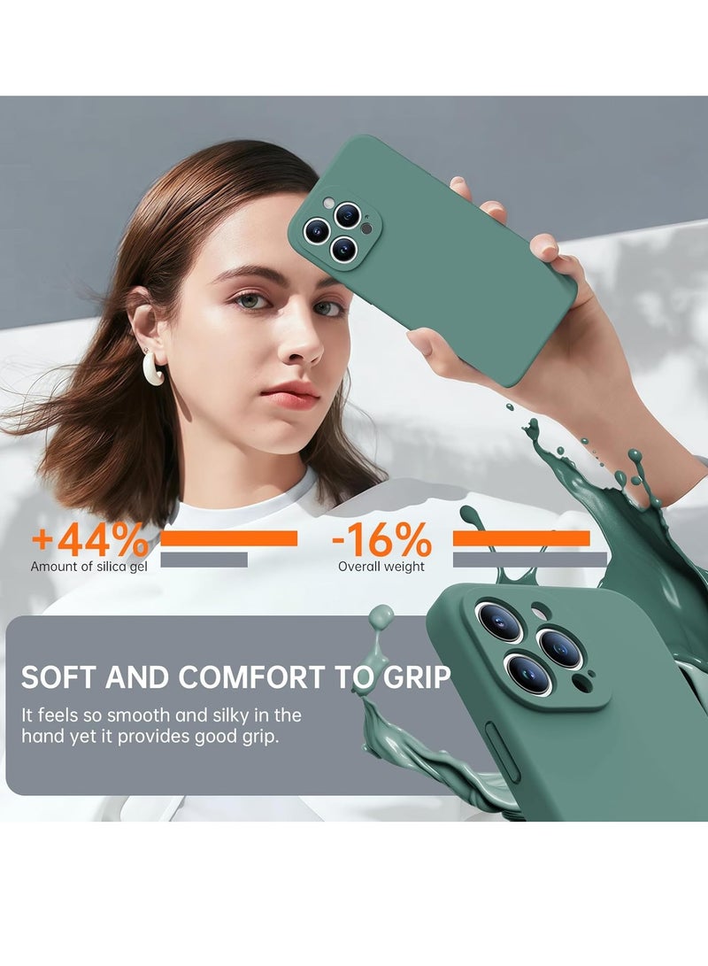 ELTRAZONE iPhone 16 Pro Max Case with 2 Screen Protectors - MagSafe Compatible, Upgraded Camera Protection, Liquid Silicone Protective Case (6.9”) - Dark Green - Image 3