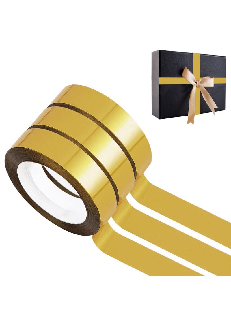 Excefore Gold Washi Tape, 6 Rolls Gold Tape for Crafts, Gold Washi Tape Metallic Gold Mirror Tape, Self Adhesive Metallic Tape for Wall Decor, Gift Wrapping, TV Frame and Crafts(1.2cm, 150m, Mirror)  - Image 1