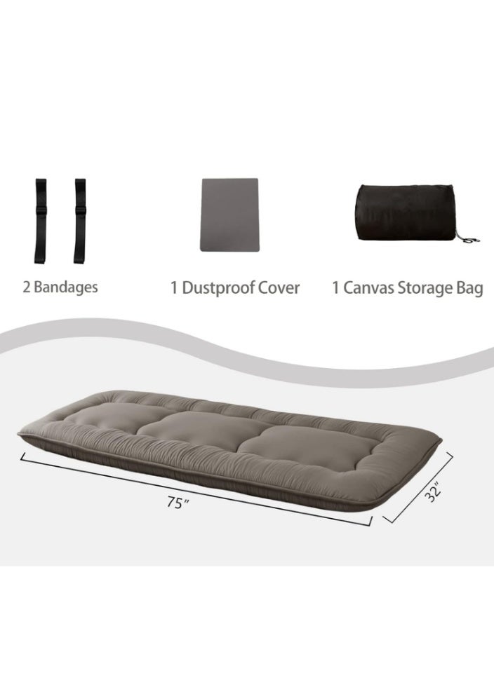 سمارت هوم مرتبة أرضية قابلة للطي مقاس 190×90 سم - غطاء قطني 100%، حشوة بوليستر ناعمة، مرتبة خفيفة الوزن للنوم والاسترخاء - Image 2