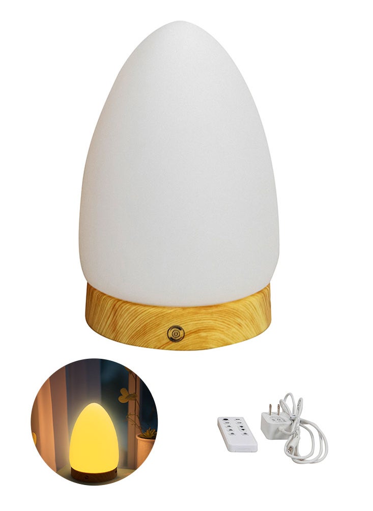 Perfii Egg-Shaped Wood Grain Mini USB Aromatherapy Humidifier with Incense Lamp  - Image 1