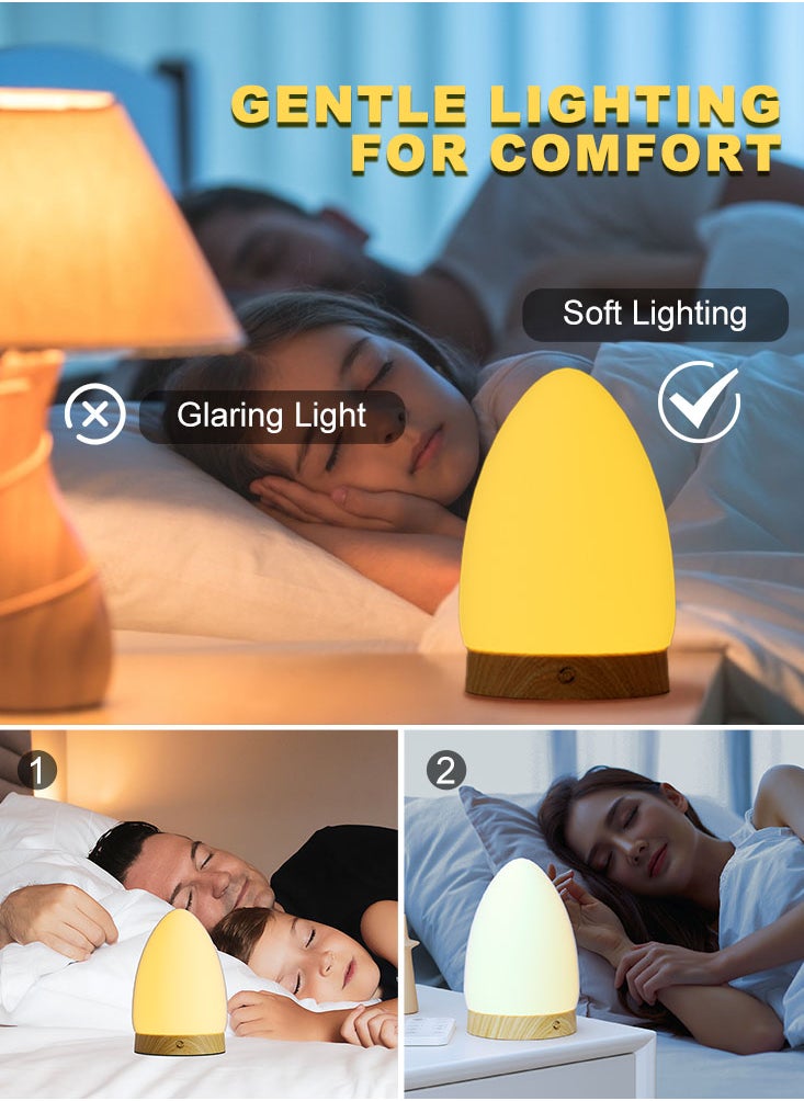 Egg-Shaped Wood Grain Mini USB Aromatherapy Humidifier with Incense Lamp