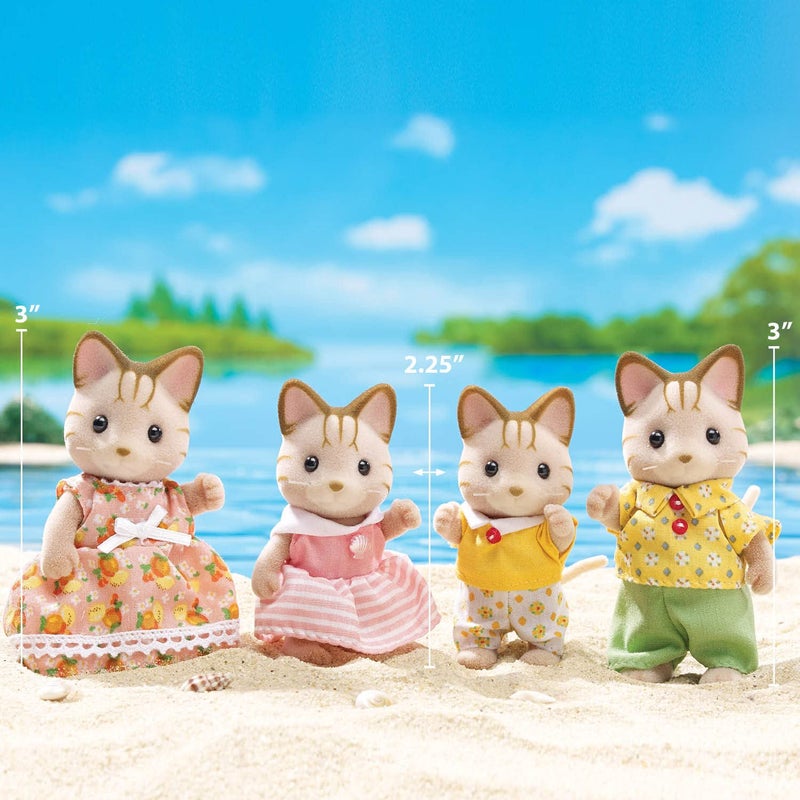 Calico Critters Calico Critters, Sandy Cat Family, Dolls, Dollhouse Figures, Collectible Toys, Premium, 3 inches  - Image 2