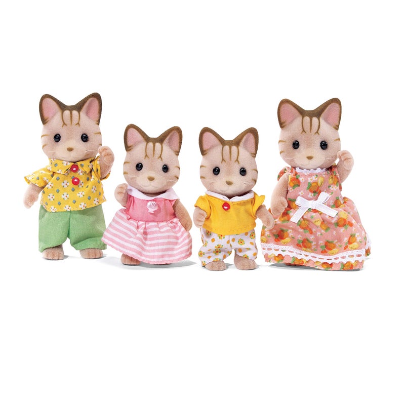 Calico Critters Calico Critters, Sandy Cat Family, Dolls, Dollhouse Figures, Collectible Toys, Premium, 3 inches  - Image 1