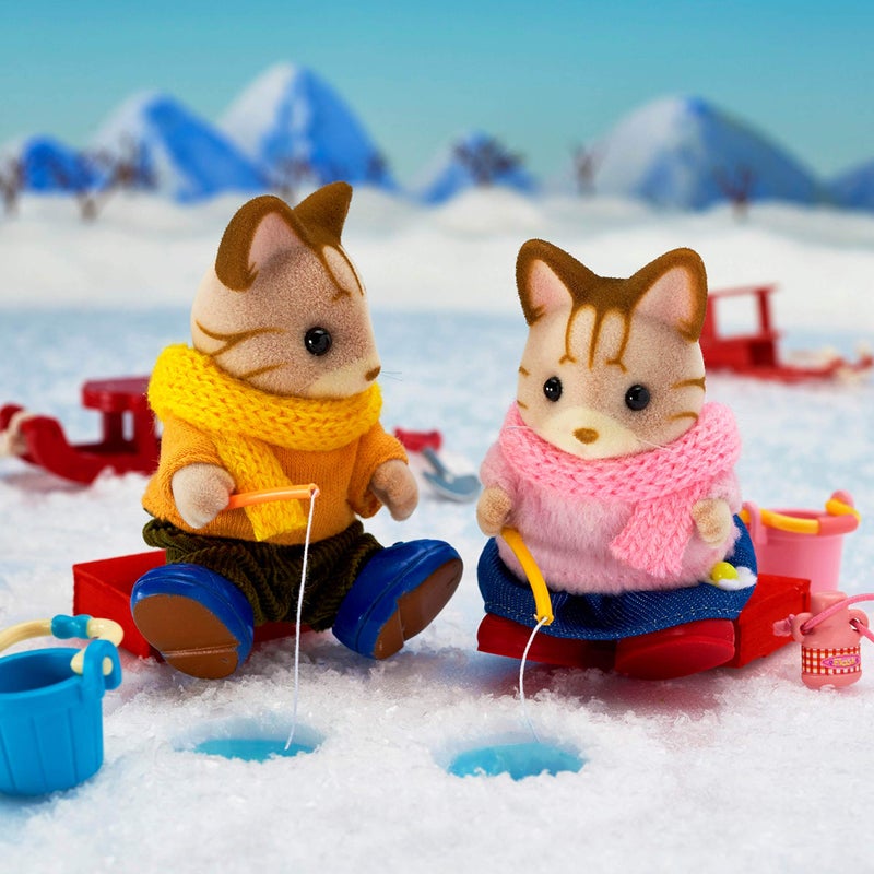 Calico Critters Calico Critters, Sandy Cat Family, Dolls, Dollhouse Figures, Collectible Toys, Premium, 3 inches  - Image 4