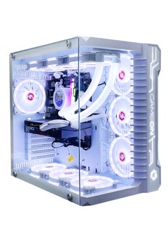 Gaming Pc with Intel Core i5-12400F Processor, H610M-E D4 Motherboard, DDR4 16GB RAM RGB, 1TB M.2 SSD, NVIDIA GeForce RTX 4060ti 8GB 360 Water Cooler, 7 Fan Case White with Windows 11 Pro