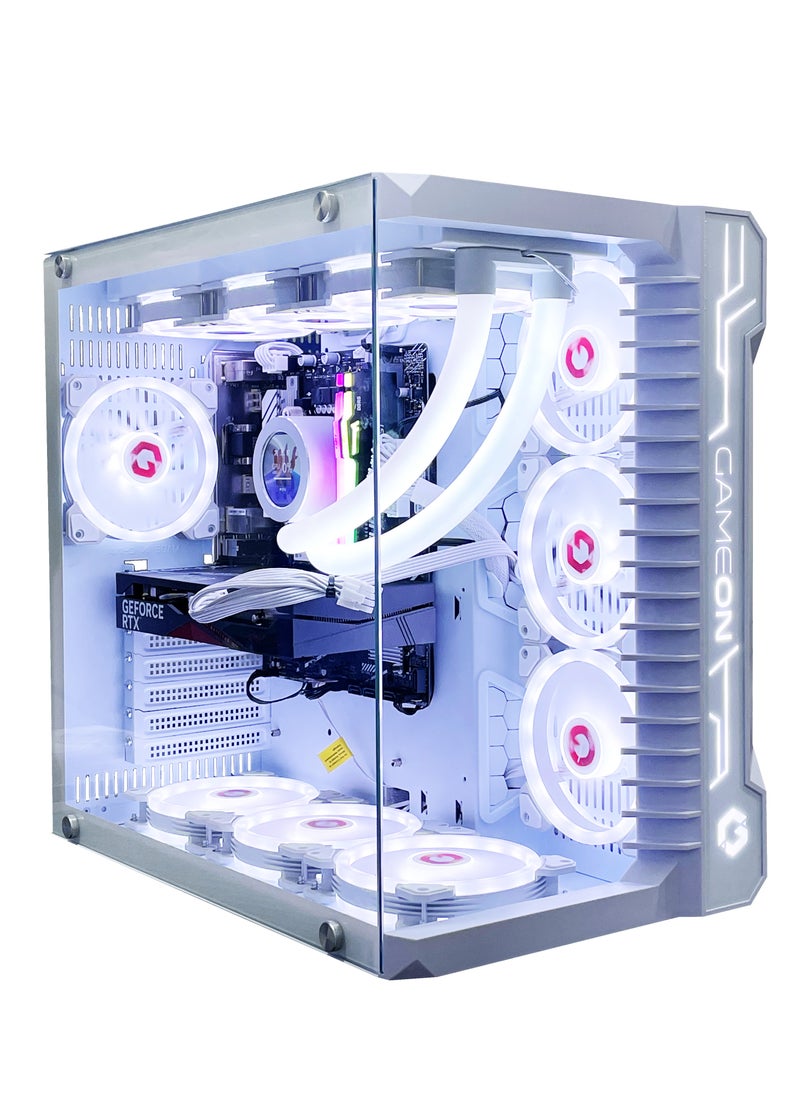 Setup Master - Gaming Pc with Intel Core i5-12400F Processor, H610M-E D4 Motherboard, DDR4 16GB RAM RGB, 1TB M.2 SSD, NVIDIA GeForce RTX 4060ti 8GB 360 Water Cooler, 7 Fan Case White with Windows 11 Pro - Image 1
