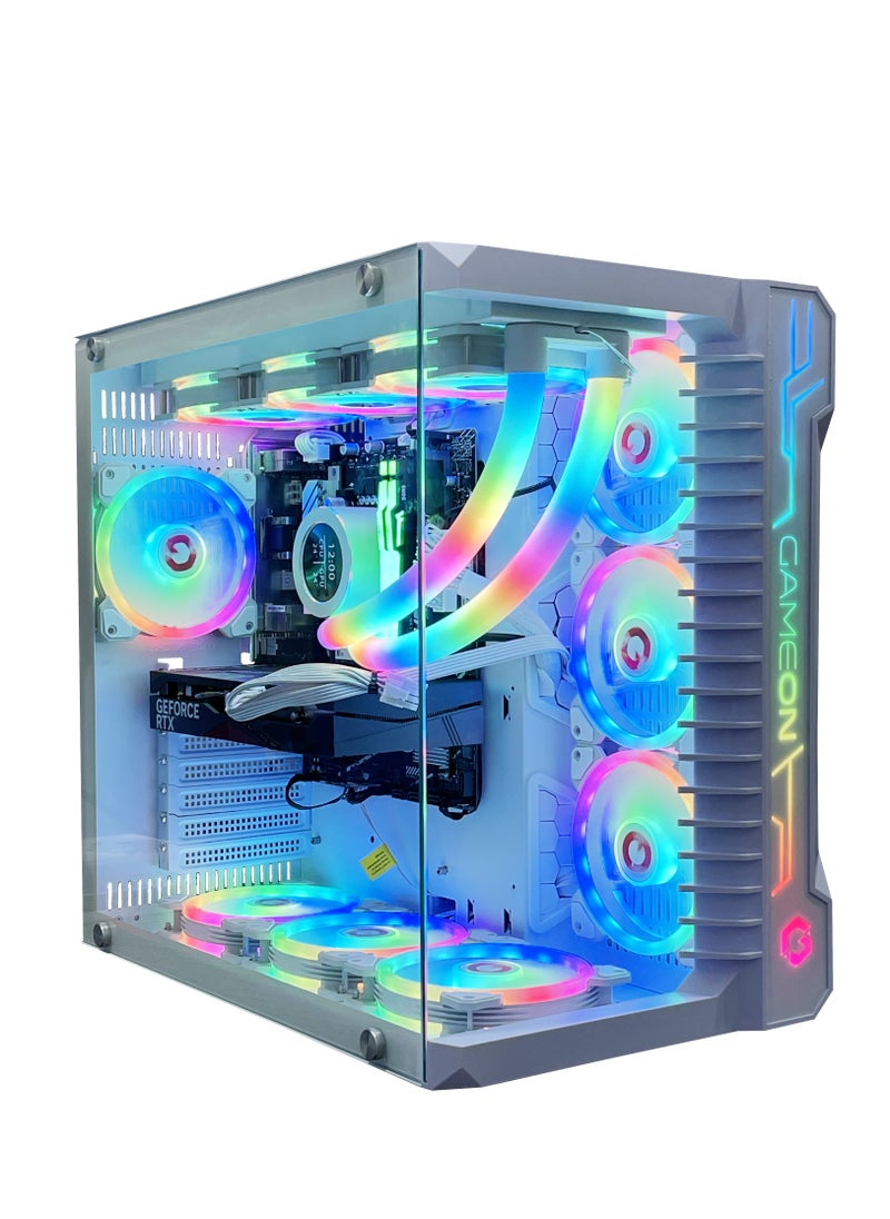 Setup Master - Gaming Pc with Intel Core i5-12400F Processor, H610M-E D4 Motherboard, DDR4 16GB RAM RGB, 1TB M.2 SSD, NVIDIA GeForce RTX 4060ti 8GB 360 Water Cooler, 7 Fan Case White with Windows 11 Pro - Image 1